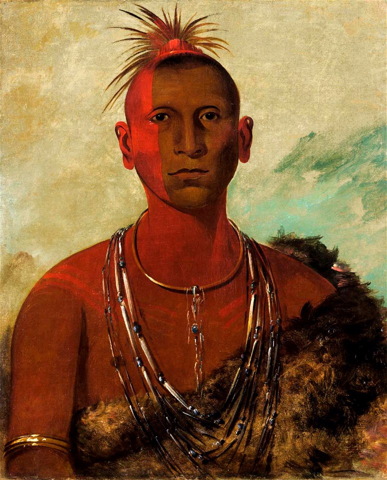 George Catlin - Náh-se-ús-kuk, Whirling Thunder, Eldest Son of Black Hawk - 1985.66.3 - Smithsonian American Art Museum