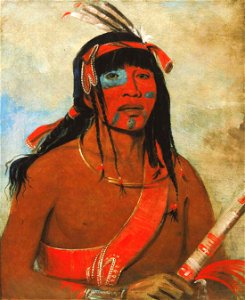 George Catlin - O-tá-wah, The Ottaway, a Warrior - 1985.66.188 - Smithsonian American Art Museum