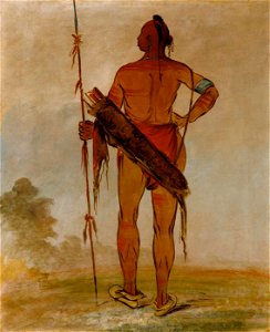 George Catlin - Pa-hú-sha, White Hair, the Younger, a Band Chief - 1985.66.43 - Smithsonian American Art Museum