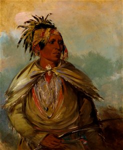 George Catlin - Pah-mee-ców-ee-tah, Man Who Tracks, a Chief - 1985.66.251 - Smithsonian American Art Museum