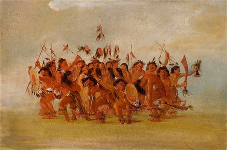 George Catlin - Scalp Dance, Mouth of the Teton River - 1985.66.438 - Smithsonian American Art Museum