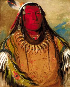 George Catlin - Pa-ris-ka-roó-pa, Two Crows, a Chief - 1985.66.173 - Smithsonian American Art Museum