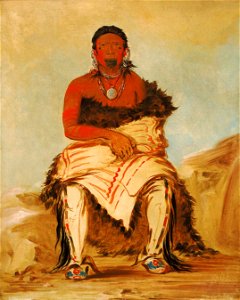 George Catlin - Lá-shah-le-stáw-hix, Man Chief, a Republican Pawnee - 1985.66.105 - Smithsonian American Art Museum