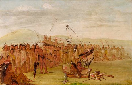 George Catlin - Self-torture in a Sioux Religious Ceremony - 1985.66.460 - Smithsonian American Art Museum