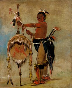 George Catlin - Pash-ee-pa-hó, Little Stabbing Chief, a Venerable Sauk Chief - 1985.66.11 - Smithsonian American Art Museum