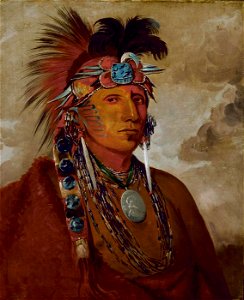 George Catlin - Shó-me-kós-see, The Wolf, a Chief - 1985.66.22 - Smithsonian American Art Museum