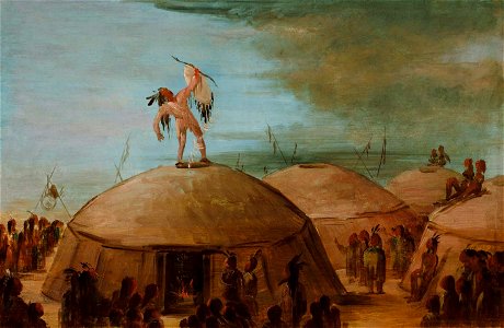 George Catlin - Rainmaking among the Mandan - 1985.66.476 - Smithsonian American Art Museum