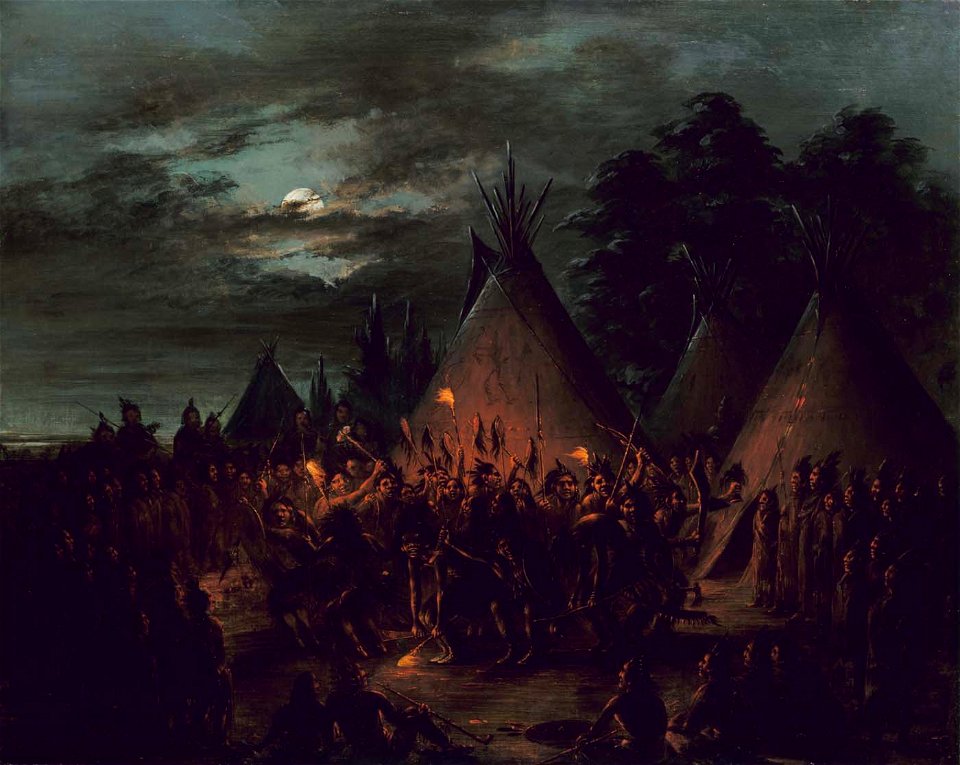 George Catlin - Scalp Dance, Sioux - 1985.66.438B - Smithsonian American Art Museum
