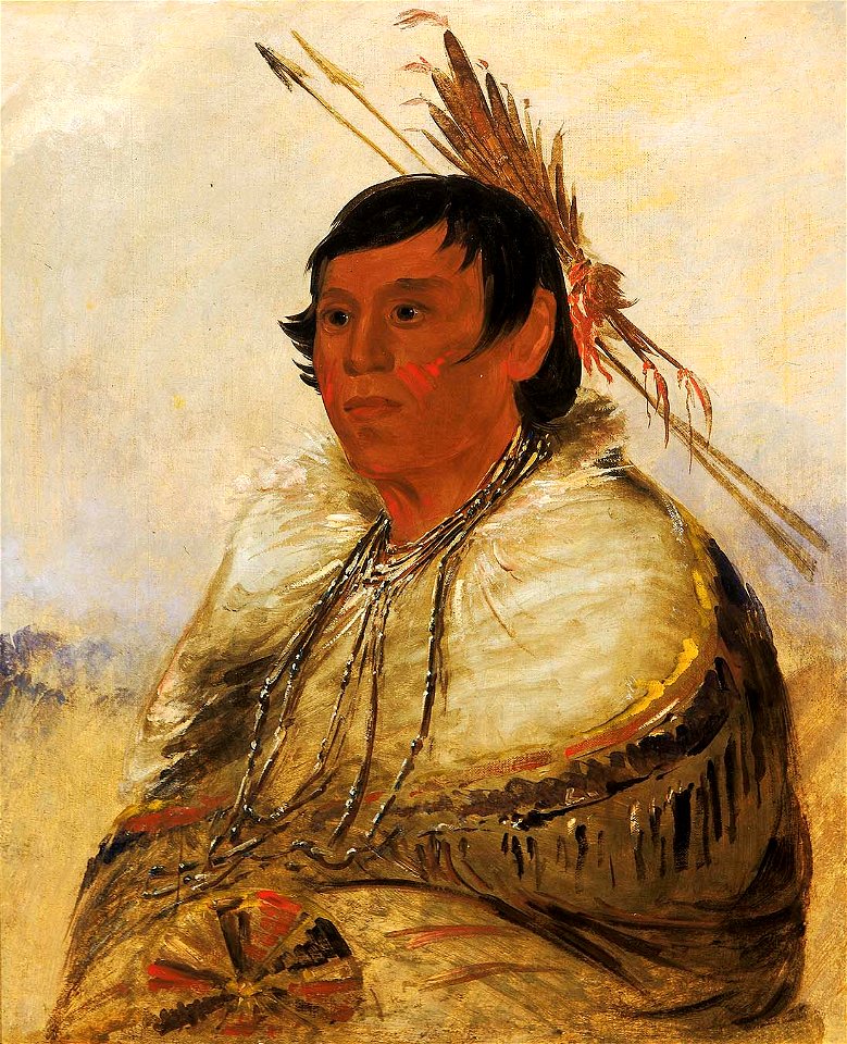 George Catlin - Ni-a-có-mo, Fix With the Foot, a Brave - 1985.66.254 - Smithsonian American Art Museum