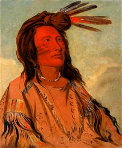 George Catlin - Tchán-dee, Tobacco, an Oglala Chief - 1985.66.71 - Smithsonian American Art Museum