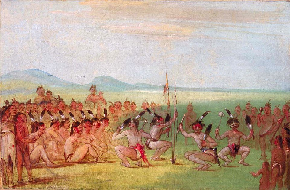 George Catlin - Eagle Dance, Choctaw - 1985.66.449 - Smithsonian American Art Museum
