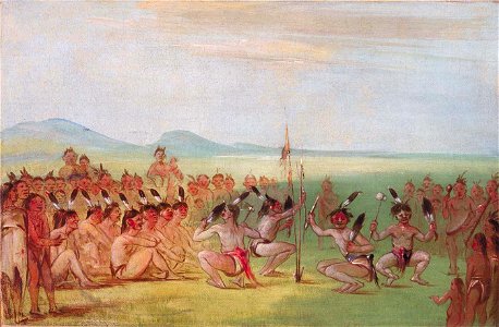 George Catlin - Eagle Dance, Choctaw - 1985.66.449 - Smithsonian American Art Museum