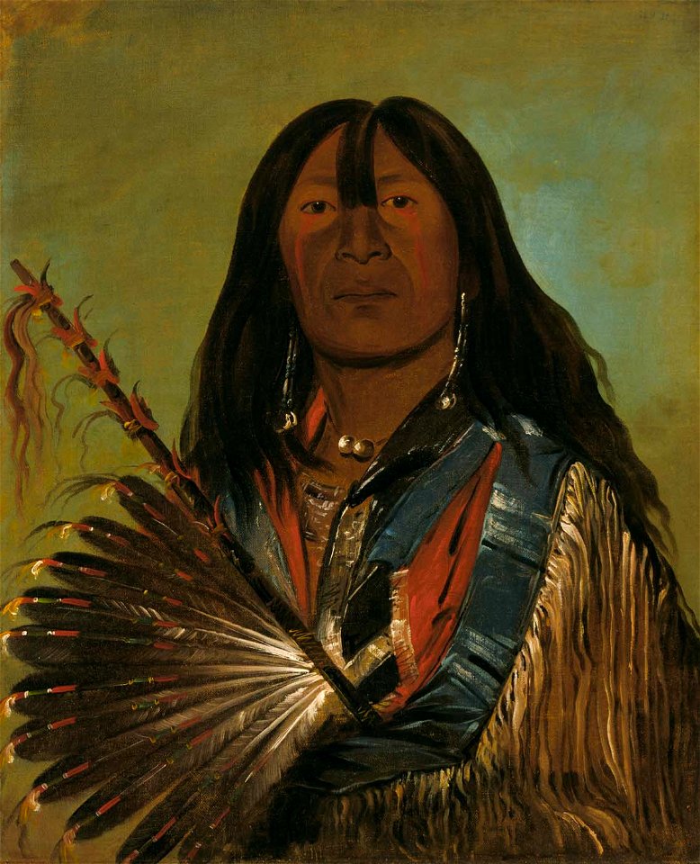 George Catlin - Shón-ka, The Dog, Chief of the Bad Arrow Points Band - 1985.66.85 - Smithsonian American Art Museum