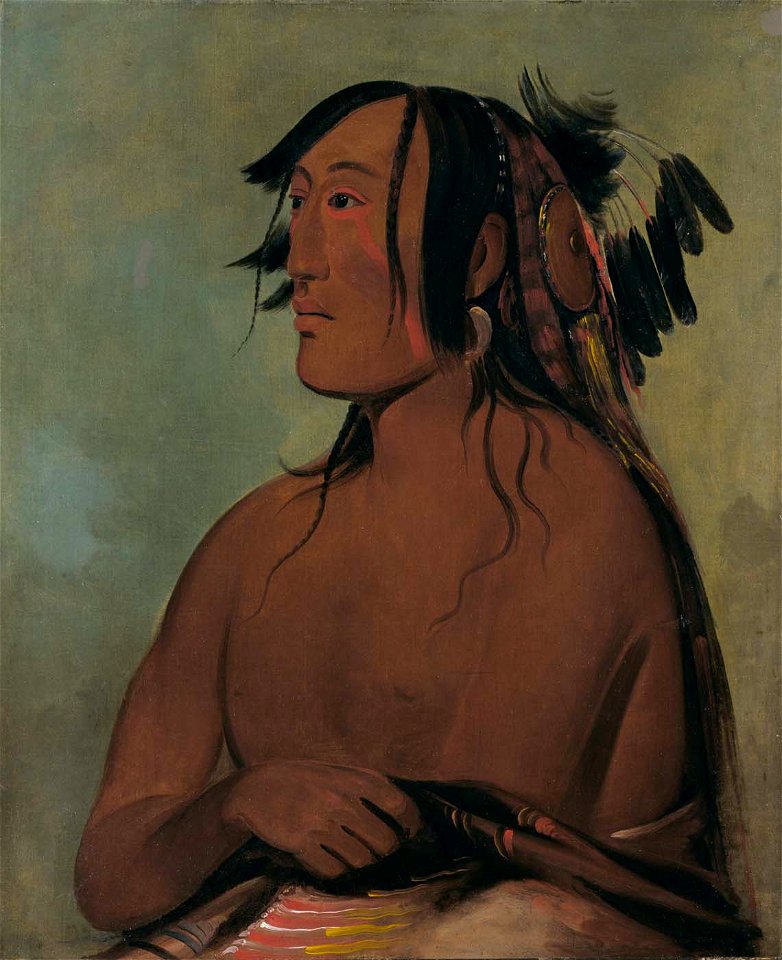 George Catlin - Pa-ris-ka-roó-pa, Two Crows, the Younger - 1985.66.168 - Smithsonian American Art Museum