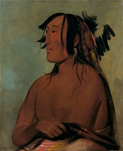 George Catlin - Pa-ris-ka-roó-pa, Two Crows, the Younger - 1985.66.168 - Smithsonian American Art Museum