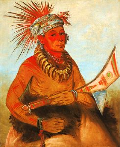 George Catlin - Pah-ta-cóo-chee, Shooting Cedar, a Brave - 1985.66.257 - Smithsonian American Art Museum