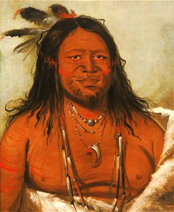 George Catlin - Ta-wáh-que-nah, Mountain of Rocks, Second Chief of the Tribe - 1985.66.47 - Smithsonian American Art Museum