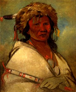 George Catlin - Great Hero, a chief - 1985.66.386,321 - Smithsonian American Art Museum