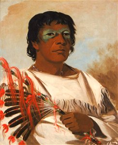 George Catlin - Wah-pe-kée-suck, White Cloud (called the Prophet), Adviser to Black Hawk - 1985.66.7 - Smithsonian American Art Museum