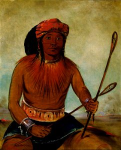 George Catlin - Tul-lock-chísh-ko, Drinks the Juice of the Stone - 1985.66.298 - Smithsonian American Art Museum