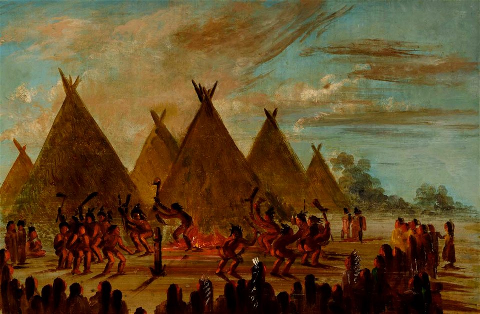 George Catlin - War Dance, Sioux - 1985.66.457 - Smithsonian American Art Museum