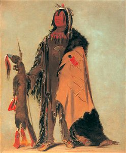 George Catlin - In-ne-ó-cose, Buffalo's Child, a Warrior - 1985.66.151 - Smithsonian American Art Museum