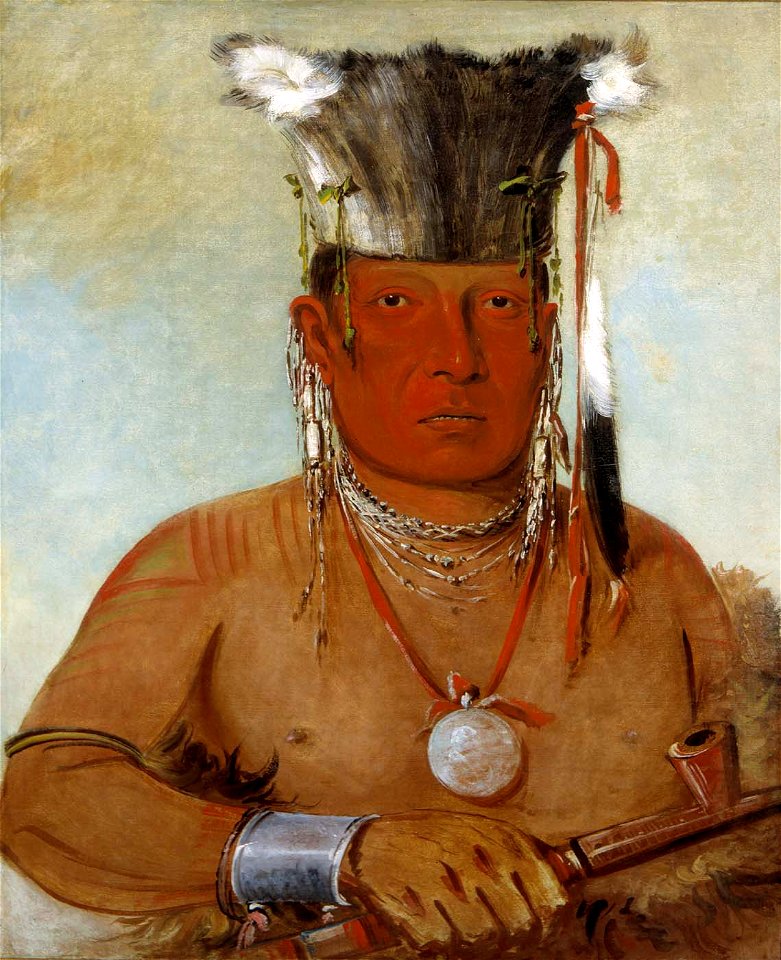 George Catlin - Sháw-da-mon-nee, There He Goes, a Brave - 1985.66.115 - Smithsonian American Art Museum