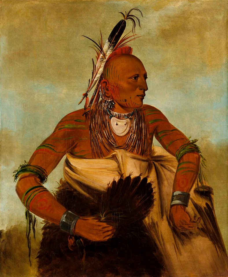 George Catlin - Wa-ho-béck-ee, a Handsome Brave - 1985.66.33 - Smithsonian American Art Museum
