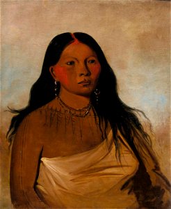 George Catlin - Káh-kée-tsee, Thighs, a Wichita Woman - 1985.66.58 - Smithsonian American Art Museum
