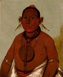 George Catlin - Wa-sáw-me-saw, Roaring Thunder, Youngest Son of Black Hawk - 1985.66.4 - Smithsonian American Art Museum