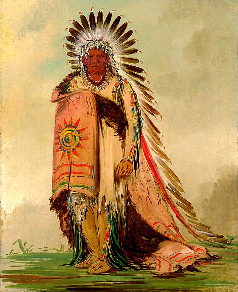 George Catlin - Wán-ee-ton, Chief of the Tribe - 1985.66.72 - Smithsonian American Art Museum