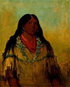 George Catlin - Tchow-ee-pút-o-kaw, a Woman - 1985.66.292 - Smithsonian American Art Museum