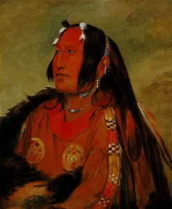 George Catlin - Wi-jún-jon, Pigeon's Egg Head (The Light), a Distinguished Young Warrior - Google Art Project