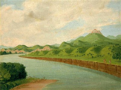 George Catlin - The Tower, 1100 Miles above St. Louis - 1985.66.378 - Smithsonian American Art Museum