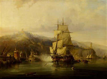 George Chambers (1803-40) - The Capture of Bagur - RCIN 401529 - Royal Collection