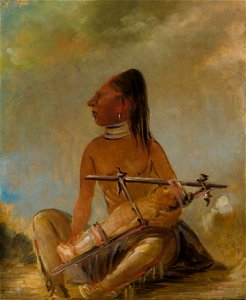 George Catlin - Woman and Child, Showing How the Heads of Children are Flattened - 1985.66.147 - Smithsonian American Art Museum