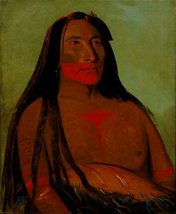 George Catlin - Máh-to-tóh-pa, Four Bears, Second Chief in Mourning - Google Art Project