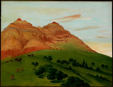 George Catlin - View in the Grand Detour, 1900 Miles above St. Louis - 1985.66.372 - Smithsonian American Art Museum