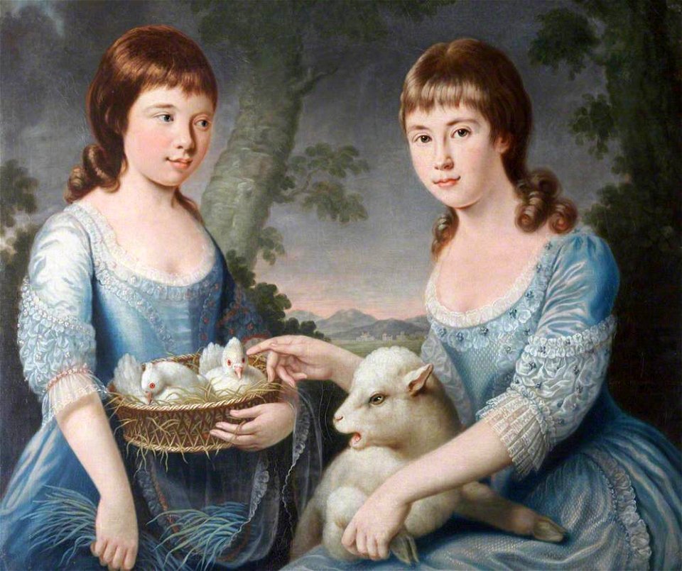 George Chalmers (c.1720-c.1791) - Elizabeth Chichester (1768–1825), and Mary Chichester (1771–1820), as Children, Aged 9 and 5 - 987439 - National Trust