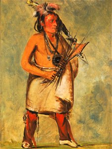 George Catlin - Wa-kon-chásh-kaw, He Who Comes on the Thunder - 1985.66.211 - Smithsonian American Art Museum