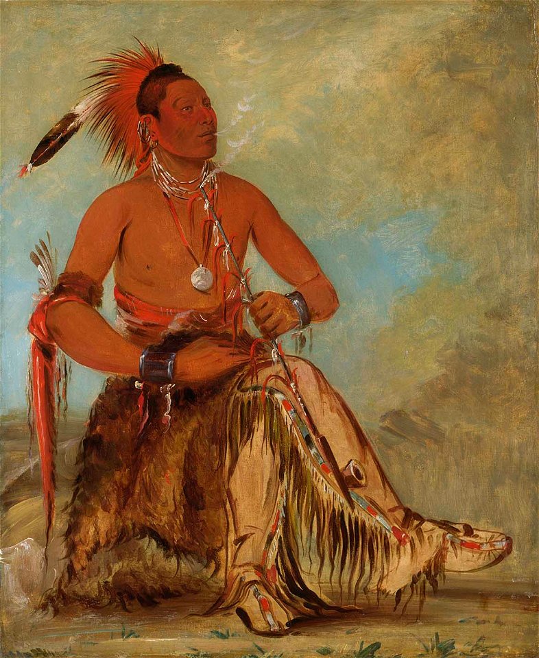 George Catlin - Nóm-ba-mon-nee, Double Walker, a Brave - 1985.66.116 - Smithsonian American Art Museum