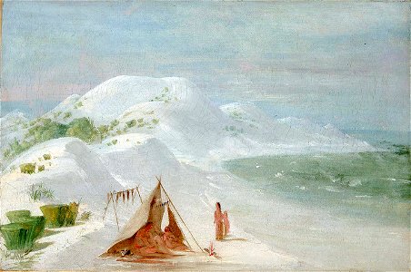 George Catlin - White Sand Bluffs, on Santa Rosa Island, Near Pensacola - 1985.66.354 - Smithsonian American Art Museum