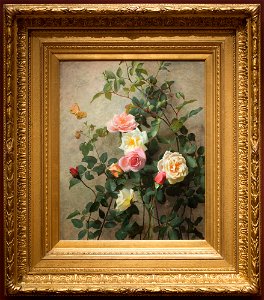 George Cochran Lambdin - Roses on a Wall - 2001.70 - Detroit Institute of Arts