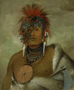 George Catlin - Wá-hón-ga-shee, No Fool, a Great Fop - 1985.66.24 - Smithsonian American Art Museum