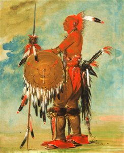 George Catlin - Wáh-pa-ko-lás-kuk, Bear's Track - 1985.66.16 - Smithsonian American Art Museum