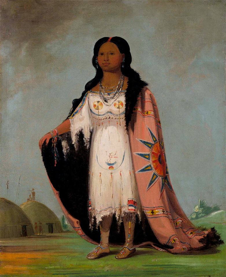 George Catlin - Pshán-shaw, Sweet-scented Grass, Twelve-year-old Daughter of Bloody Hand - 1985.66.125 - Smithsonian American Art Museum
