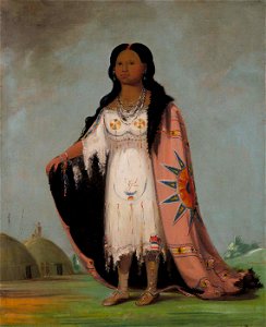 George Catlin - Pshán-shaw, Sweet-scented Grass, Twelve-year-old Daughter of Bloody Hand - 1985.66.125 - Smithsonian American Art Museum