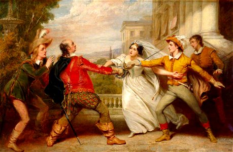 George Clint (1770-1854) - The Duel between Sir Toby and Sebastian (from William Shakespeare's 'Twelfth Night', Act IV, Scene ii) - 485057 - National Trust