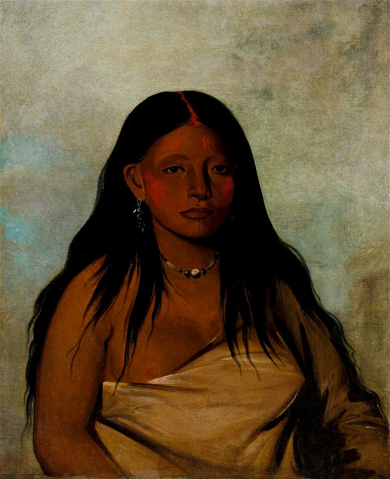 George Catlin - Shé-de-ah, Wild Sage, a Wichita Woman - 1985.66.59 - Smithsonian American Art Museum