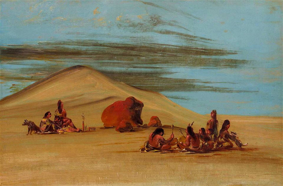 George Catlin - Sioux Worshiping at the Red Boulders - 1985.66.470 - Smithsonian American Art Museum